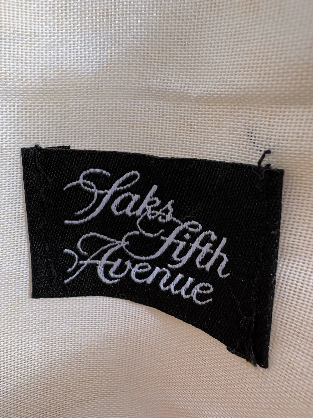 Saks Fifth Avenue Silver Rope-Handle Tote Bag - Stylish Beach & Market Bag